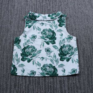 Vintage eva mendes New York & Company Womens Top 0 Green Floral Sleeveless